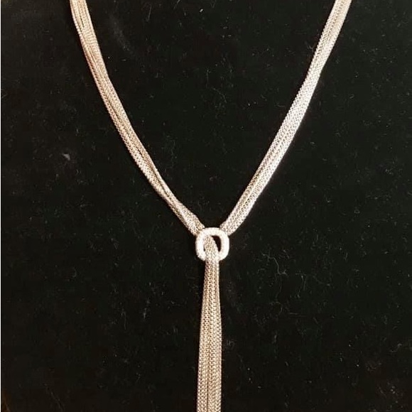 Rare 7 strand David Yurman, lariat necklace with diamonds sterling silver - Picture 3 of 4